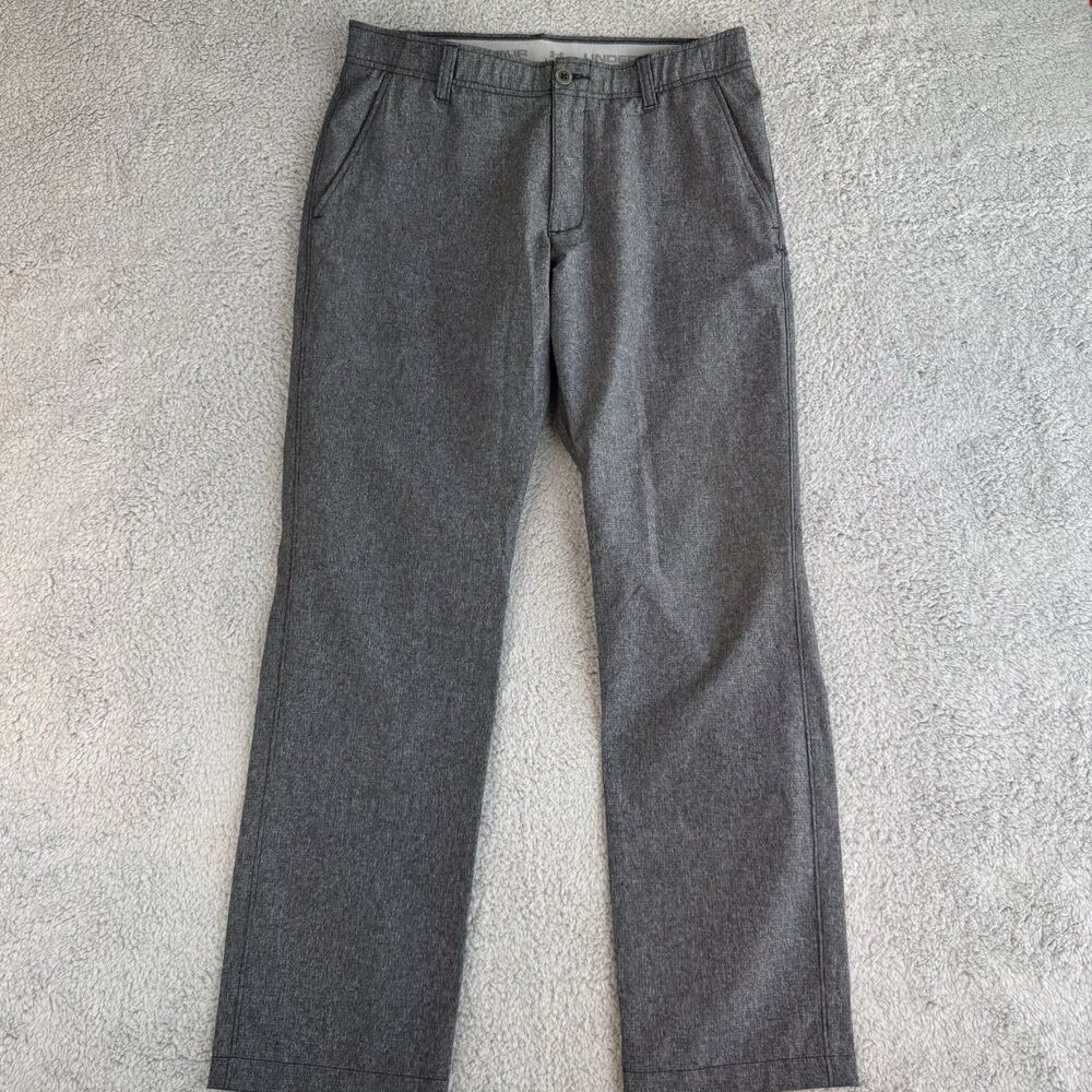 Under Armour Pants Mens 34x30 Grey Golf Flat Front Casual Performance Showdown